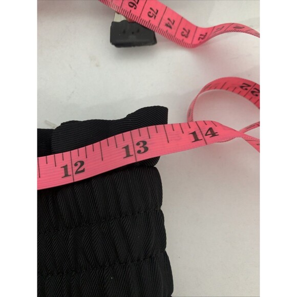 Zara High Rise Paperbag Wide Leg Black Trouser Pants Stretchy Size Small W27 L27 - Picture 7 of 9